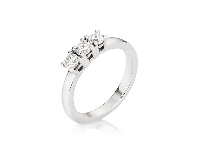 Three stone diamond ring 